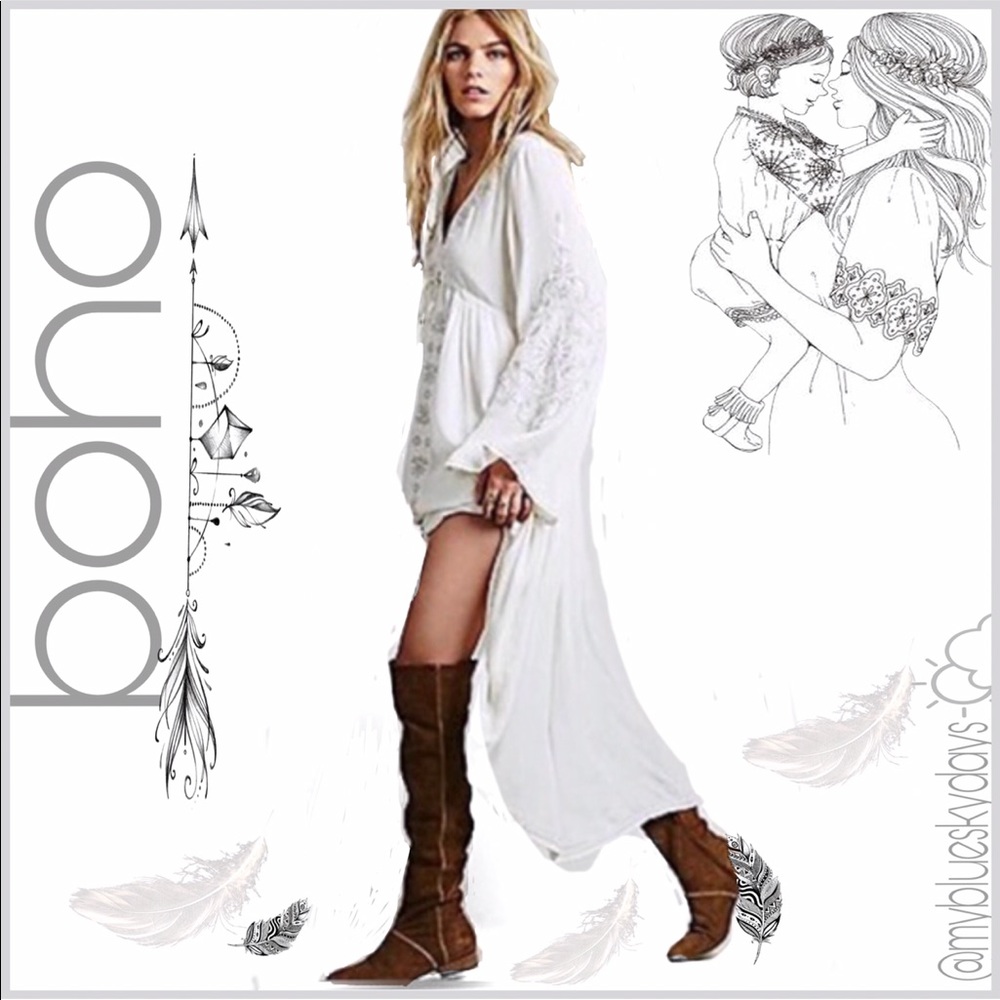 🍃Boho Dress!🍃compare to free people🍃 - Picture 2 of 5